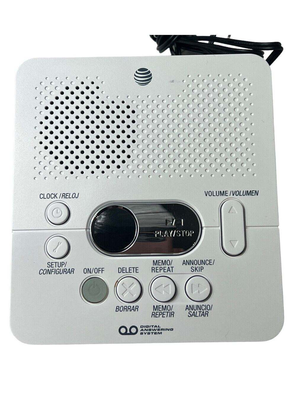 Digital Answering Machine AT/T 1740 Landline 60 Min Recording Time Date Stamp